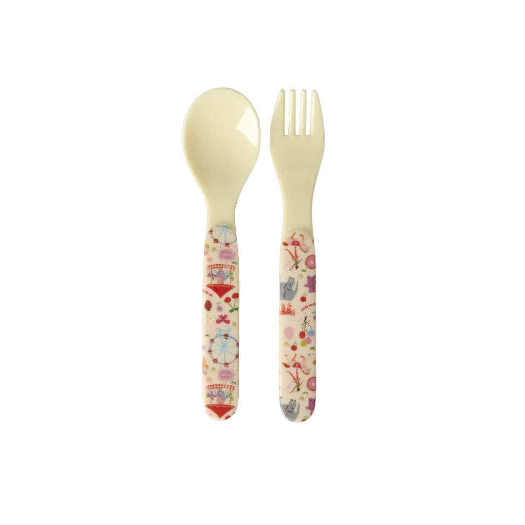 Rice Fun Fair Melamine Baby Spoon And Fork – view 2