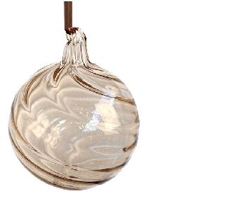 Swirl Brown Glass Ball Box