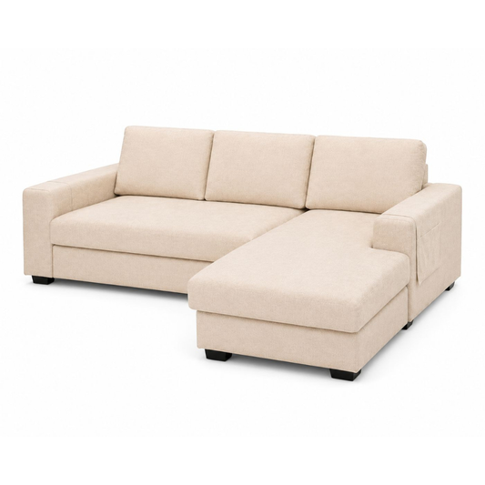 3-Seater L-Shaped Sofa with Removable Libeco™ Belgian Linen Slipcovers