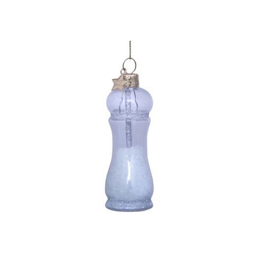 Vondels glass condiment bottle Christmas ornament 9cm, second view