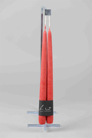 Rasteli - Luz Your Senses Velours - Pair of Tapers - Ø 2.2 cm x L 30 cm