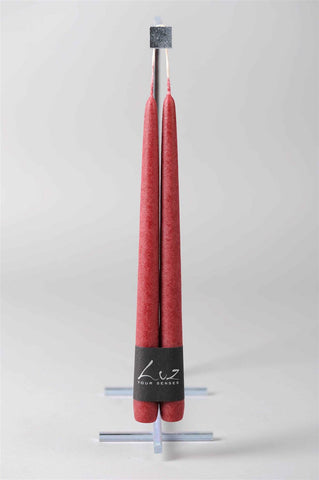 Rasteli - Luz Your Senses Velours - Pair of Tapers - Ø 2.2 cm x L 30 cm