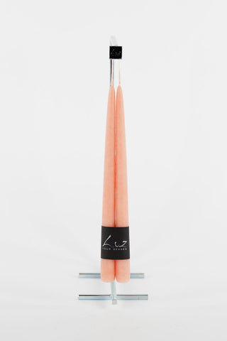 Rasteli - Luz Your Senses Velours - Pair of Tapers - Ø 2.2 cm x L 30 cm