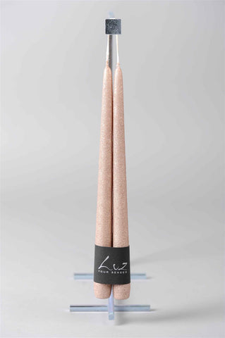 Rasteli - Luz your Senses Rustic Metal - Pair of Rustic Tapers - L 30 cm x Ø 2.2 cm
