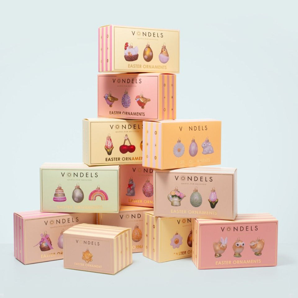 Easter Tree Hanging Ornament Daisy Egg & Tulip Glass (Set of 3), view 4