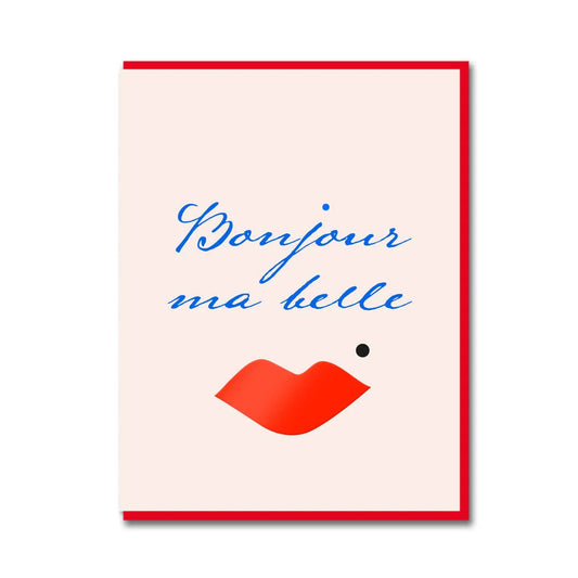 French Twist Bonjour Ma Belle Greeting Card