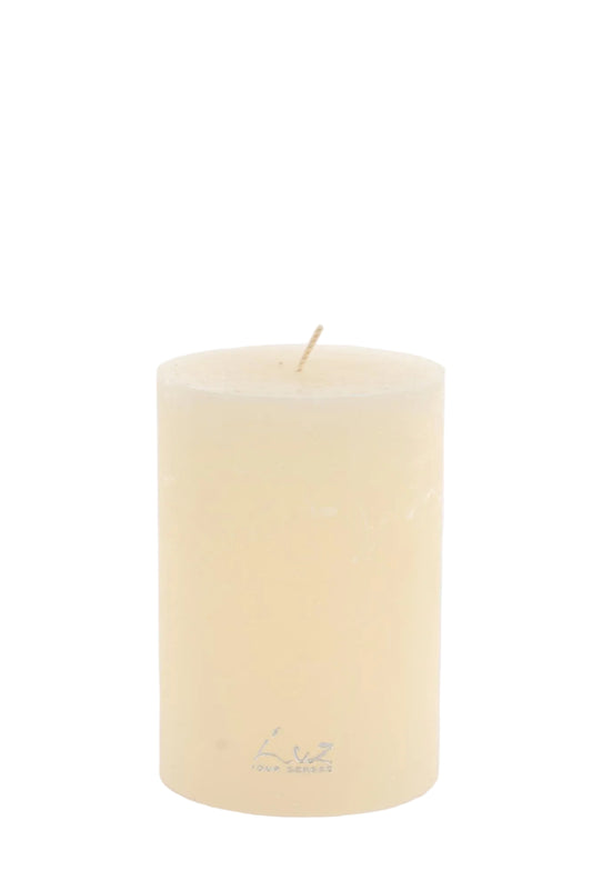 Rasteli - Luz Your Senses Rustic - Rustic Cilinder Candle In White Asparagus