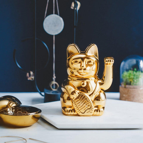Donkey Lucky Cat Glossy Gold
