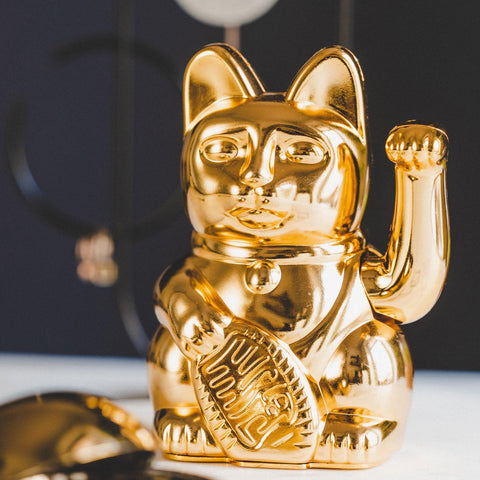 Donkey Lucky Cat Glossy Gold