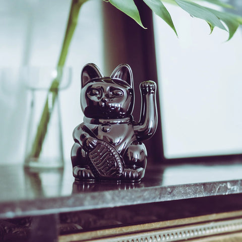 Donkey Lucky Cat Glossy Black