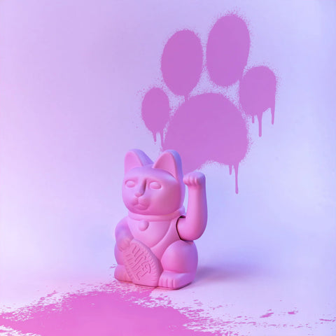 Donkey Lucky Cat Winkekatze Hot Pink