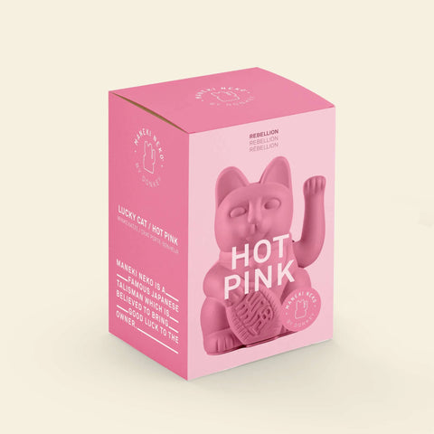 Donkey Lucky Cat Winkekatze Hot Pink