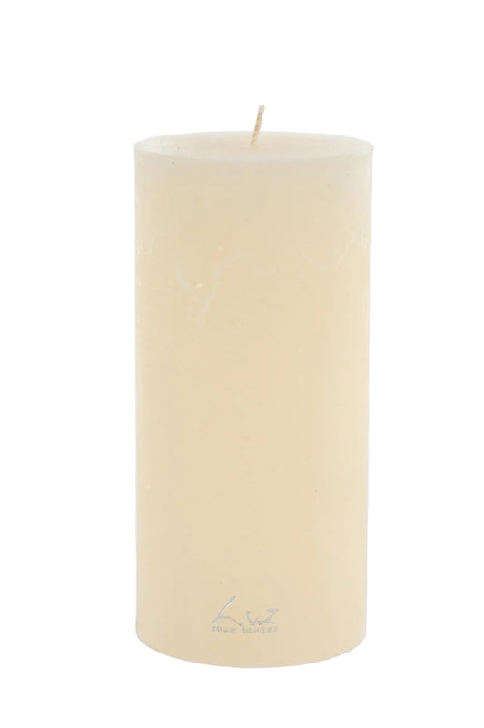 Rasteli - Luz Your Senses Rustic - Rustic Cilinder Candle In White Asparagus