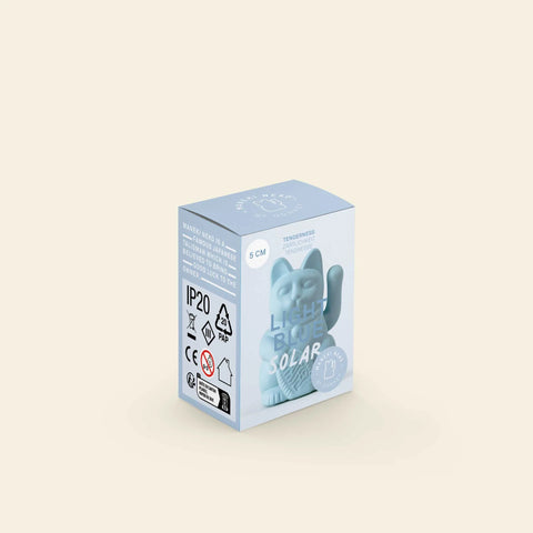 Donkey Lucky Cat Solar Light Blue