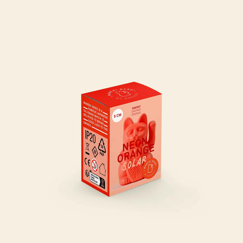 Donkey Lucky Cat Solar Neon Orange