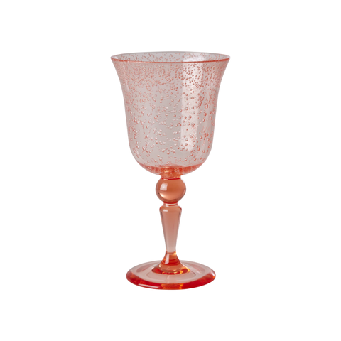 Rice Acrylic Wine Glass in Bubble Design - 360ml
