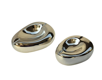 Assorted Nickel Cigar Ashtray (2 Pieces Set)