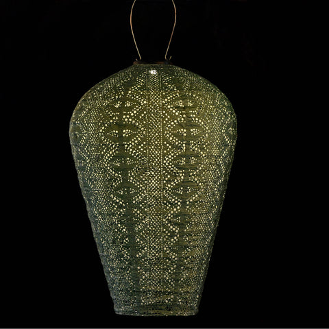 Lumiz Lace Sage Green Balloon LED Solar Lantern