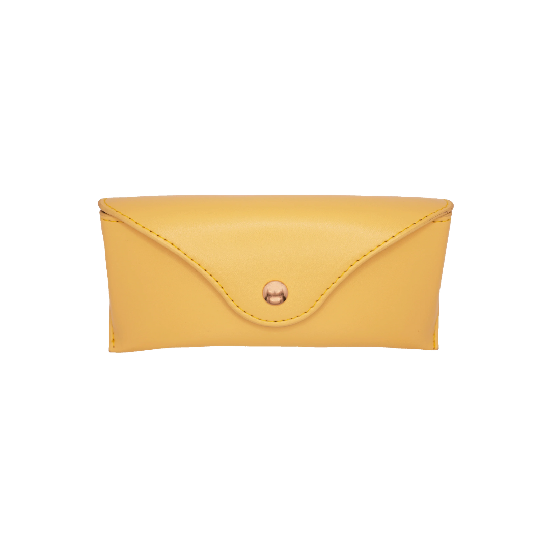 Frank and Lucie Hardcase Wink vegan leather glasses case with gold-coloured hardware