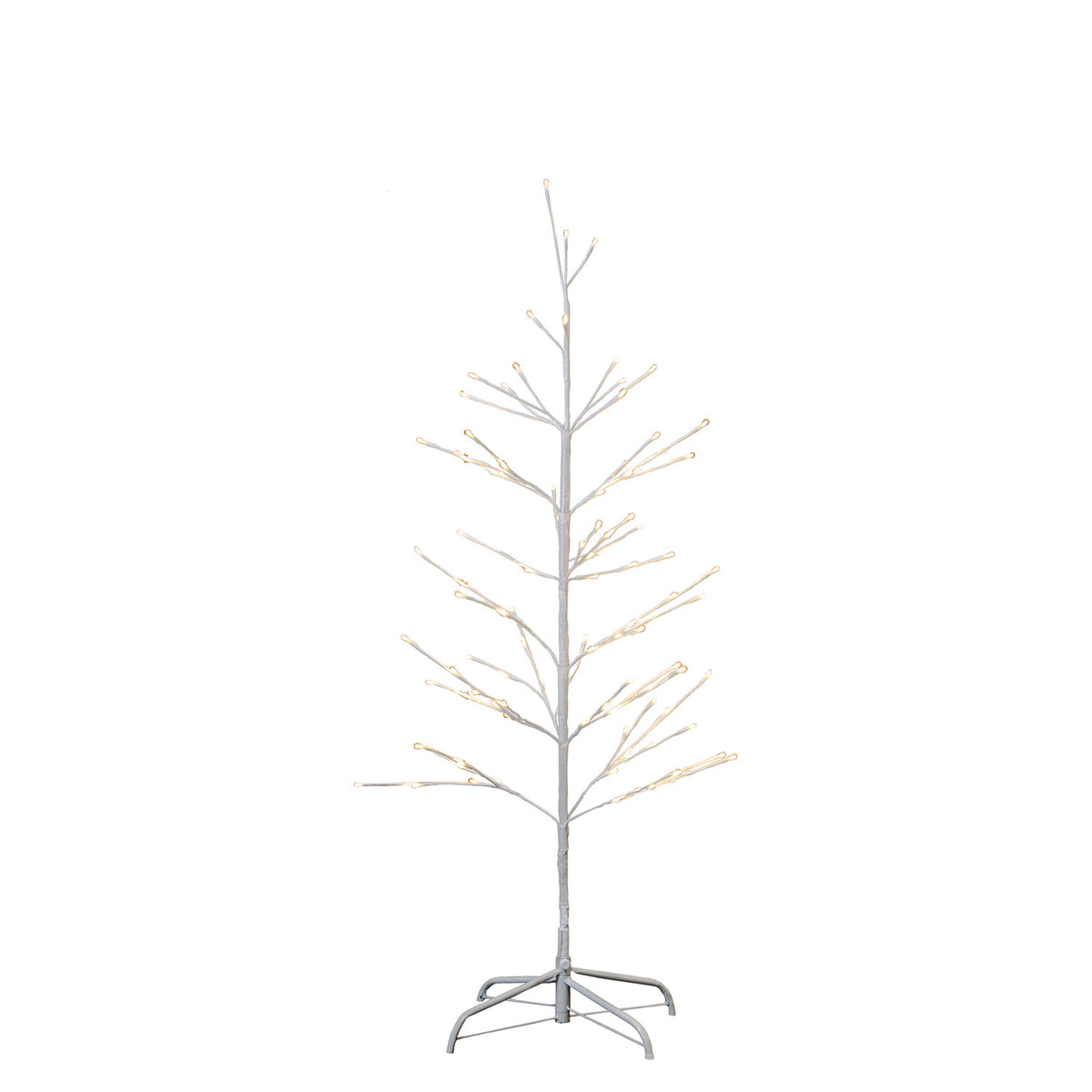 Isaac White Christmas Tree with warm white LED lights