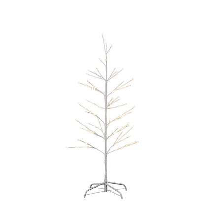 Isaac White Christmas Tree with warm white LED lights