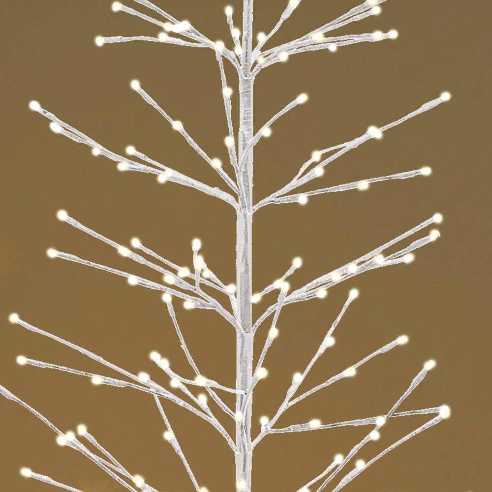 Isaac White Christmas Tree with warm white LED lights