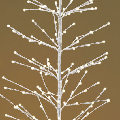 Isaac White Christmas Tree with warm white LED lights