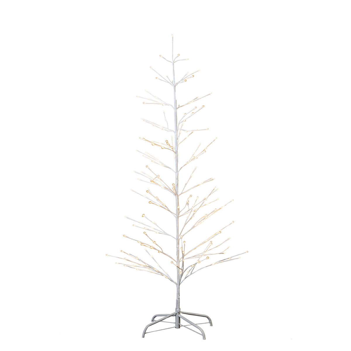 Isaac White Christmas Tree with warm white LED lights