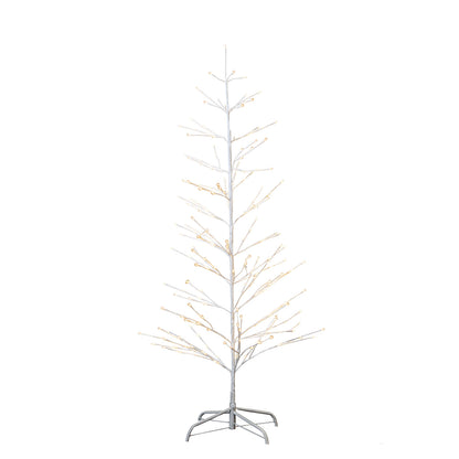 Isaac White Christmas Tree with warm white LED lights