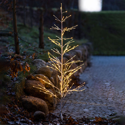 Isaac White Christmas Tree with warm white LED lights