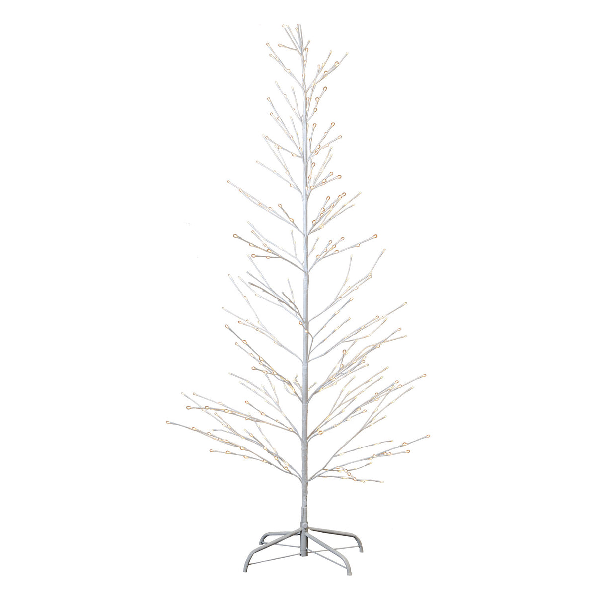 Isaac White Christmas Tree with warm white LED lights