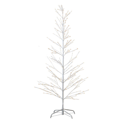 Isaac White Christmas Tree with warm white LED lights