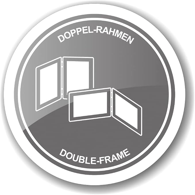 Edzard Salerno Collage Double Photo Frame Landscape Format (2 Photos 10 x 15 cm) Silver-Plated