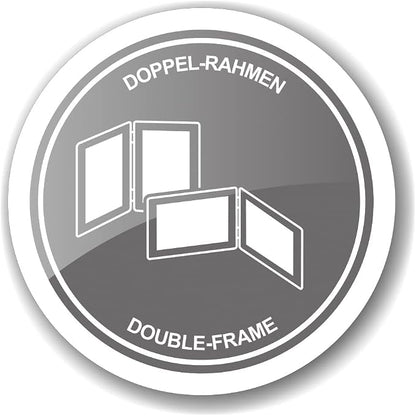 Edzard Salerno Collage Double Photo Frame Landscape Format (2 Photos 10 x 15 cm) Silver-Plated