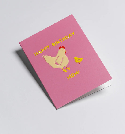 Naomi Wilkinson Mother Hen Mini Birthday Card
