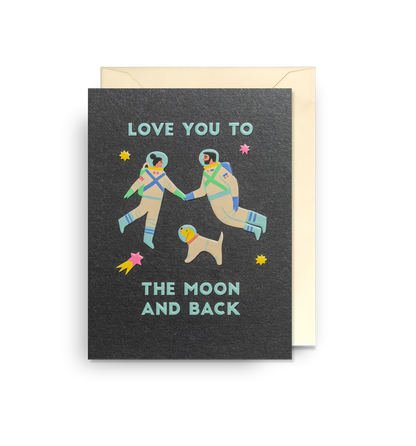 Naomi Wilkinson Astronauts To the Moon and Back mini card by Klang Und Kleid