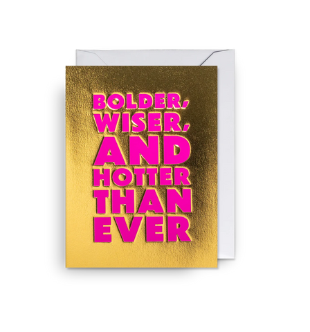 Cozy Bolder, Wiser, and Hotter Than Ever Mini Card
