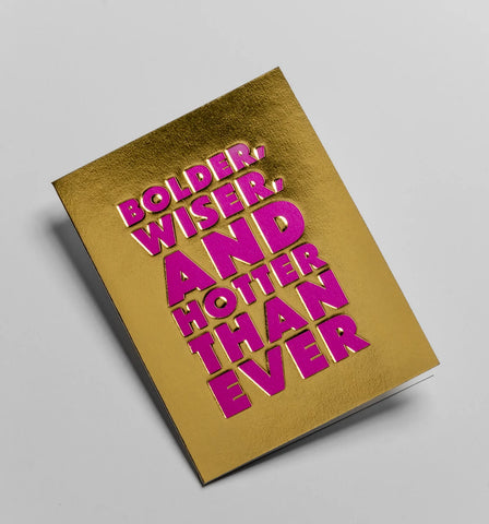 Cozy Bolder, Wiser, and Hotter Than Ever Mini Card