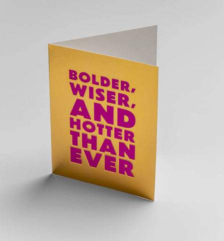 Cozy Bolder, Wiser, and Hotter Than Ever Mini Card