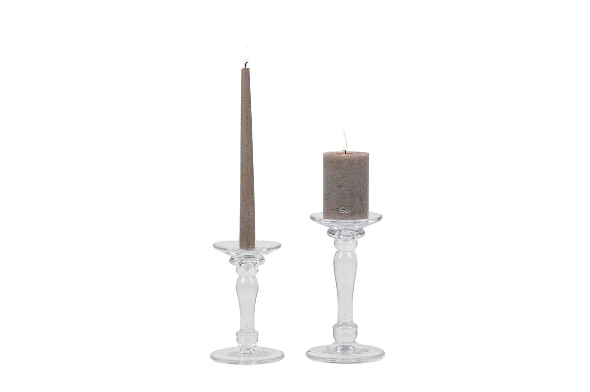 Rasteli New Semplice Glass Pillar Taper Candle Holder