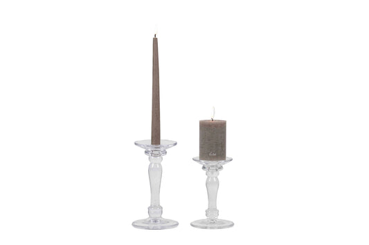 Rasteli - New Semplice - Glass Pillar Taper Candle Holder