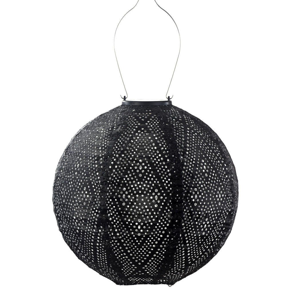 ◯*◯様 Lantern Knitted Volume Top - black Lumiz Ikat Black Round LED Solar Lantern – House of AnLi