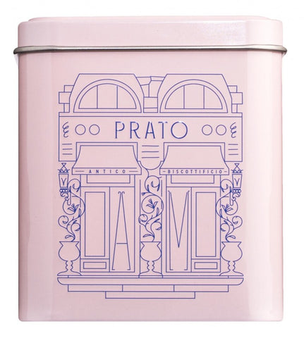 Prato Biscuits with Almonds in Pink Tin