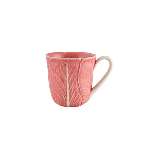 Bordallo Pinheiro Cabbage Mug 435ml in pink earthenware