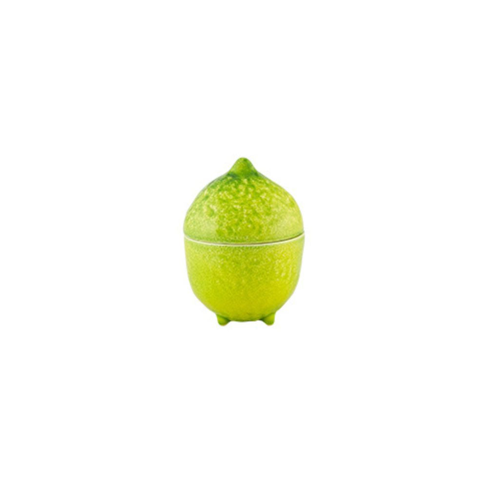 Bordallo Pinheiro Lemon Box in yellow earthenware