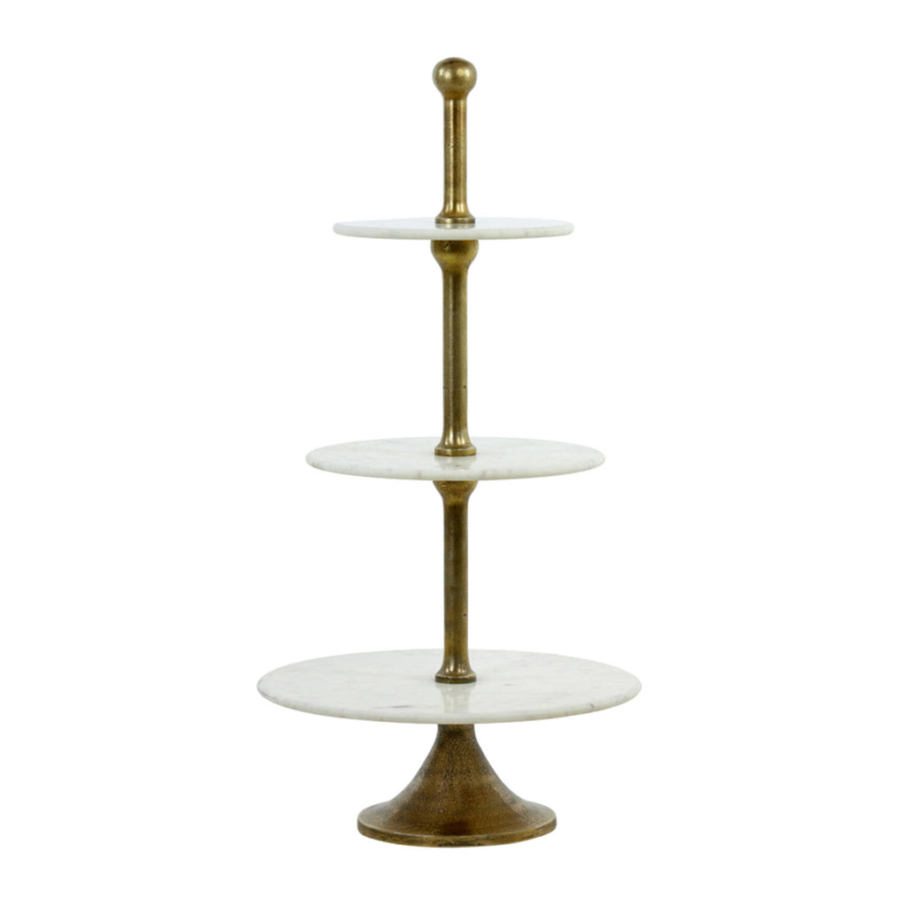 Vermentino Marble 3 Layer Etagere Stand