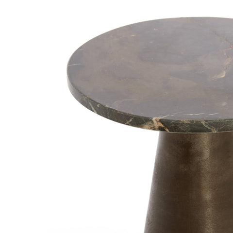 Ynez Dark Marble Side Table