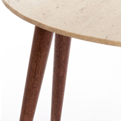 Romano Marble Mango Wood Coffee Table, view 6