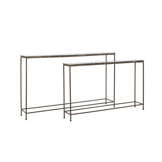 Light & Living Morena marble console side tables, set of 2