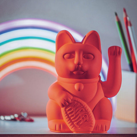 Donkey Lucky Cat Neon Orange